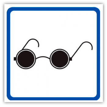 Визуальная пиктограмма «Доступность для инвалидов по зрению», ДС15 (пластик 2 мм, 150х150 мм)